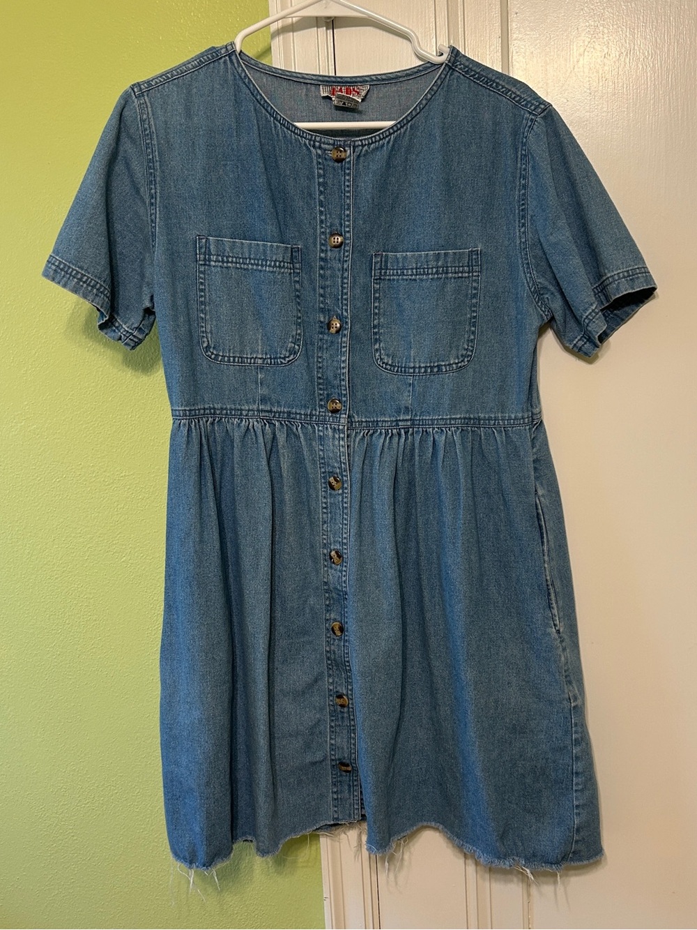 Vintage Denim Button-Front Dress